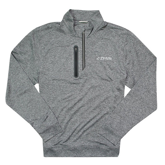 Men's C&B Heathered 1/4 Zip Pullover - Elemental Grey