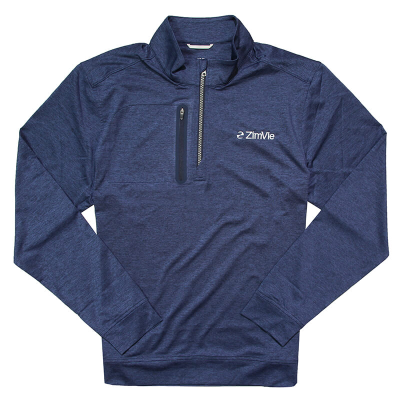 Men's C&B Heathered 1/4 Zip Pullover - Liberty Navy